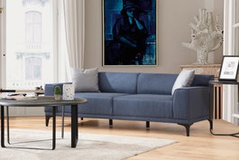 Atelier Del Sofa Petra 3 - Sofá de 3 Plazas Azul